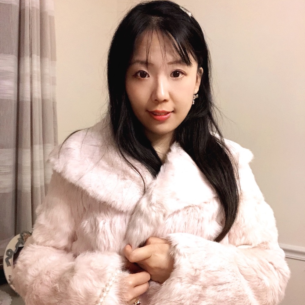 Guess Vintage Pink 100 💯 Rabbit Fur Coat Soft